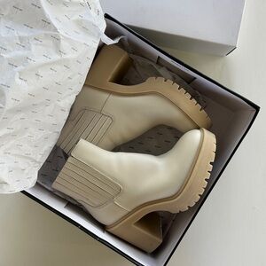 Dolce Vita cream Caster H2O booties, genuine leather waterproof ankle boots